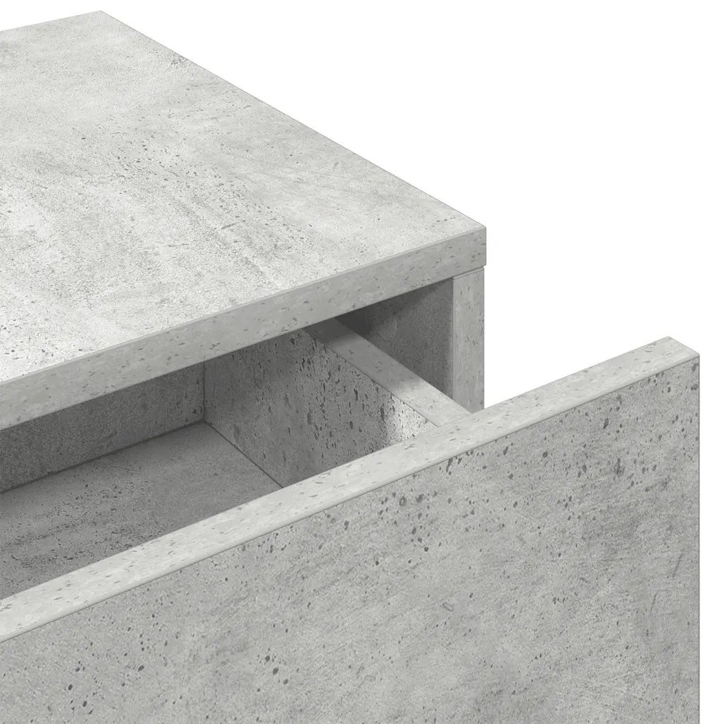 Scaffale a Parete con Cassetti Grigio 80x33x17 cm in Truciolato 859980