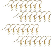 Haken per Orecchini 100 pezzi - Dorate - Chiari - Oro - Antiscivolo - Sostenibili - Haken per Orecchini