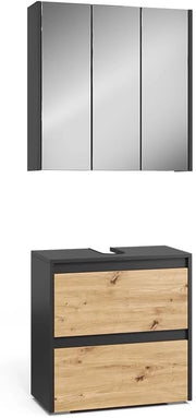 Set di mobili da bagno Majest, Antracite/Artisan, 2 parti