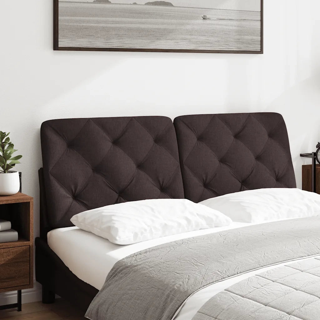Cuscino Testiera Marrone Scuro 140 cm in Tessuto 4019222