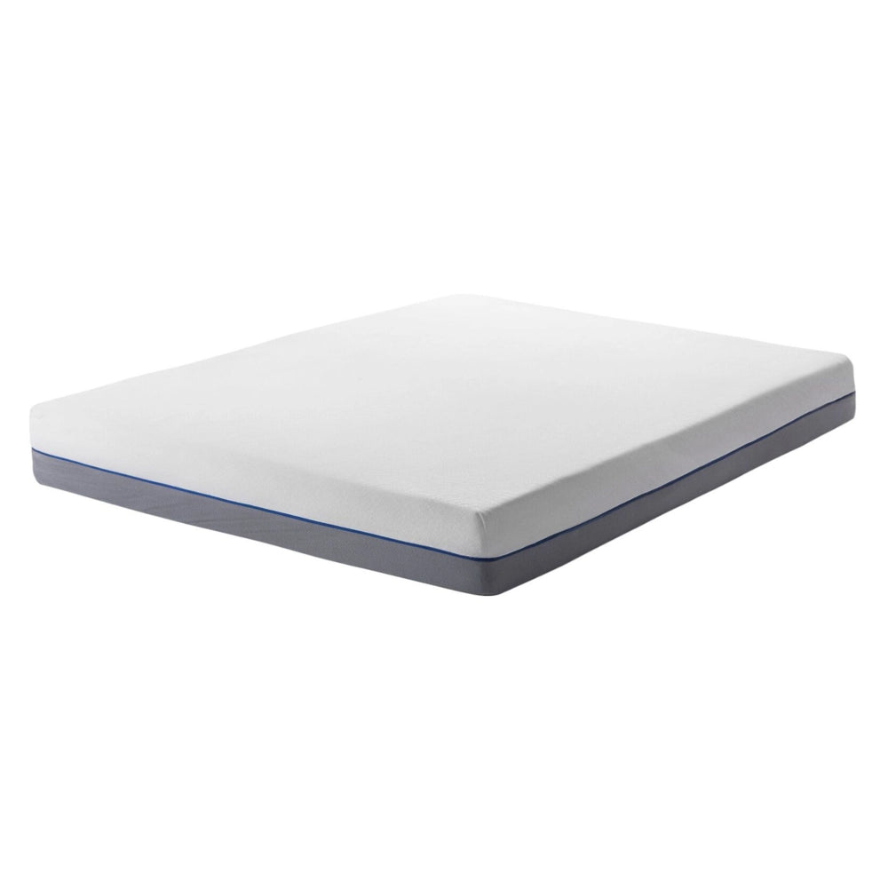 Materasso in Memory Foam Bianco con Tessuto Grigio Duro 140 x 200 cm