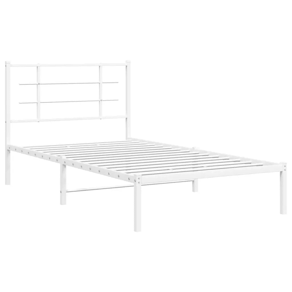 Giroletto con Testiera Metallo Bianco 100x190 cmcod mxl 134698