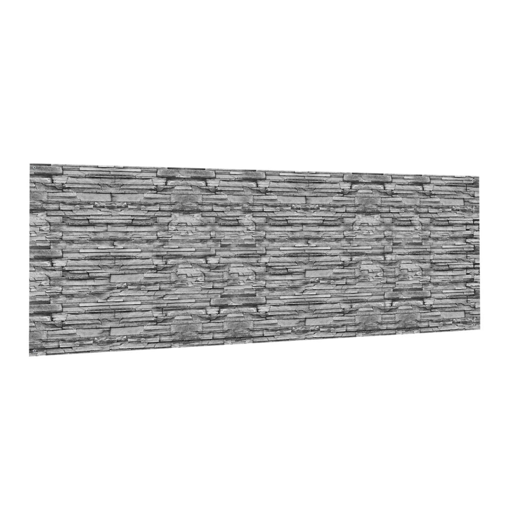 IDMarket - Schermo oscurante 1,8 x 10 M con motivo pietra grigia 160 gr/m²