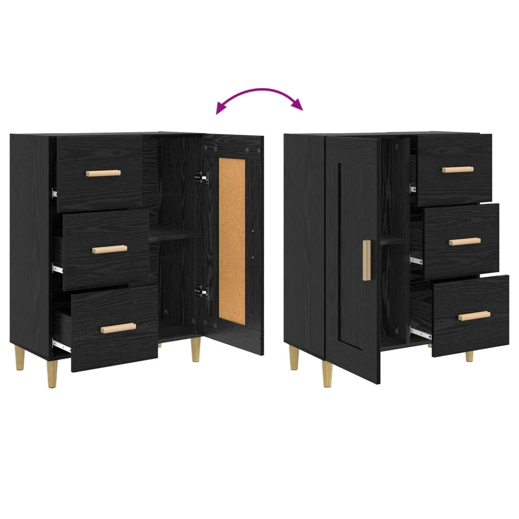 Credenza Rovere Nero 69,5 x 34 x 90 cm Legno ingegnerizzato 8009843