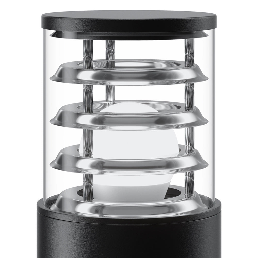 Lampione Per Esterno Moderno Alluminio Nero 1 Luce E27 60W Ip54