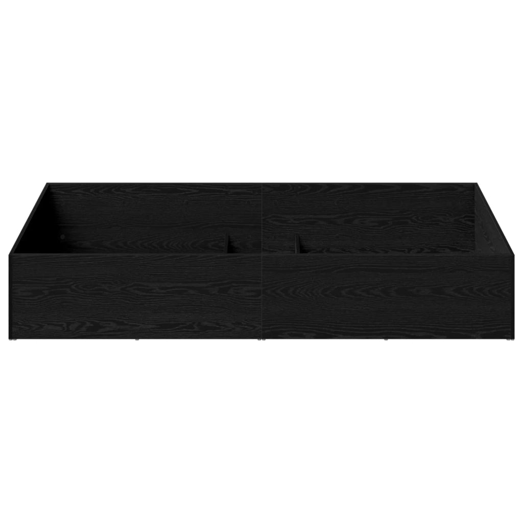 Giroletto per rete letto regolabile Rovere Nero 100 x 190 cm 8021848