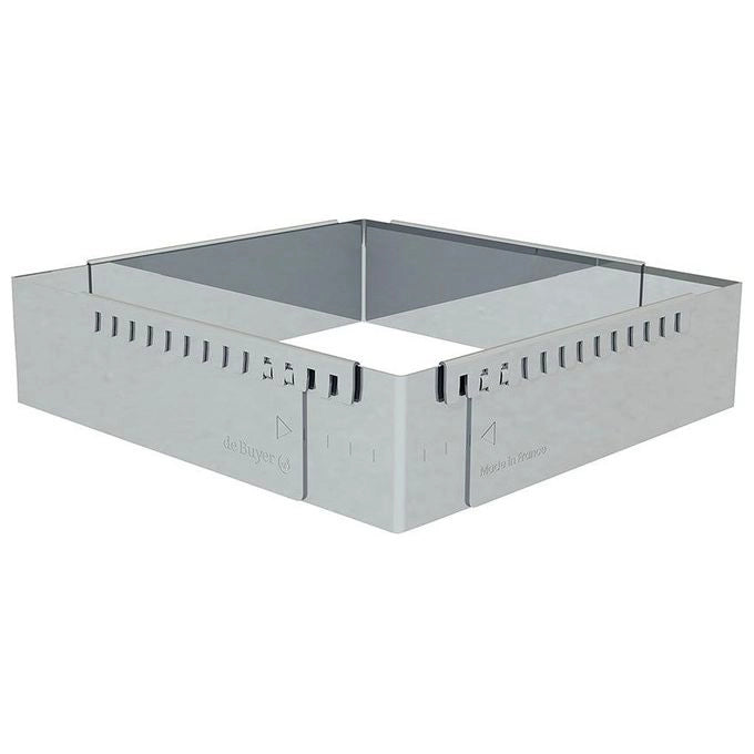 DE BUYER 3013.43 Quadro Telaio per Pasticceria Regolabile Acciaio Inox 18-8 da 43x29 cm a 56x84 cm Altezza 5 cm colore Grigio