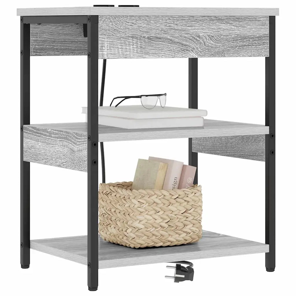 Comodino | Armadio da Notte | Mobiletto da notte Grigio Sonoma 41 x 31 x 51 cm