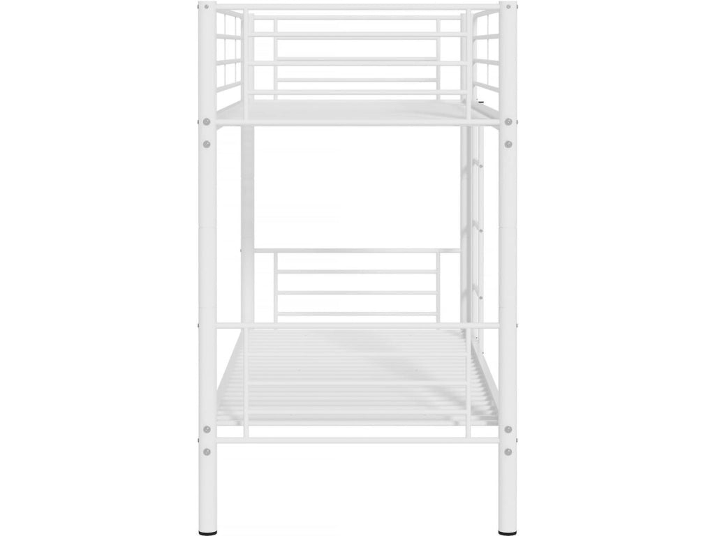 Letto a castello "ADAM" -  90 x 190 cm - Metallo - Bianco