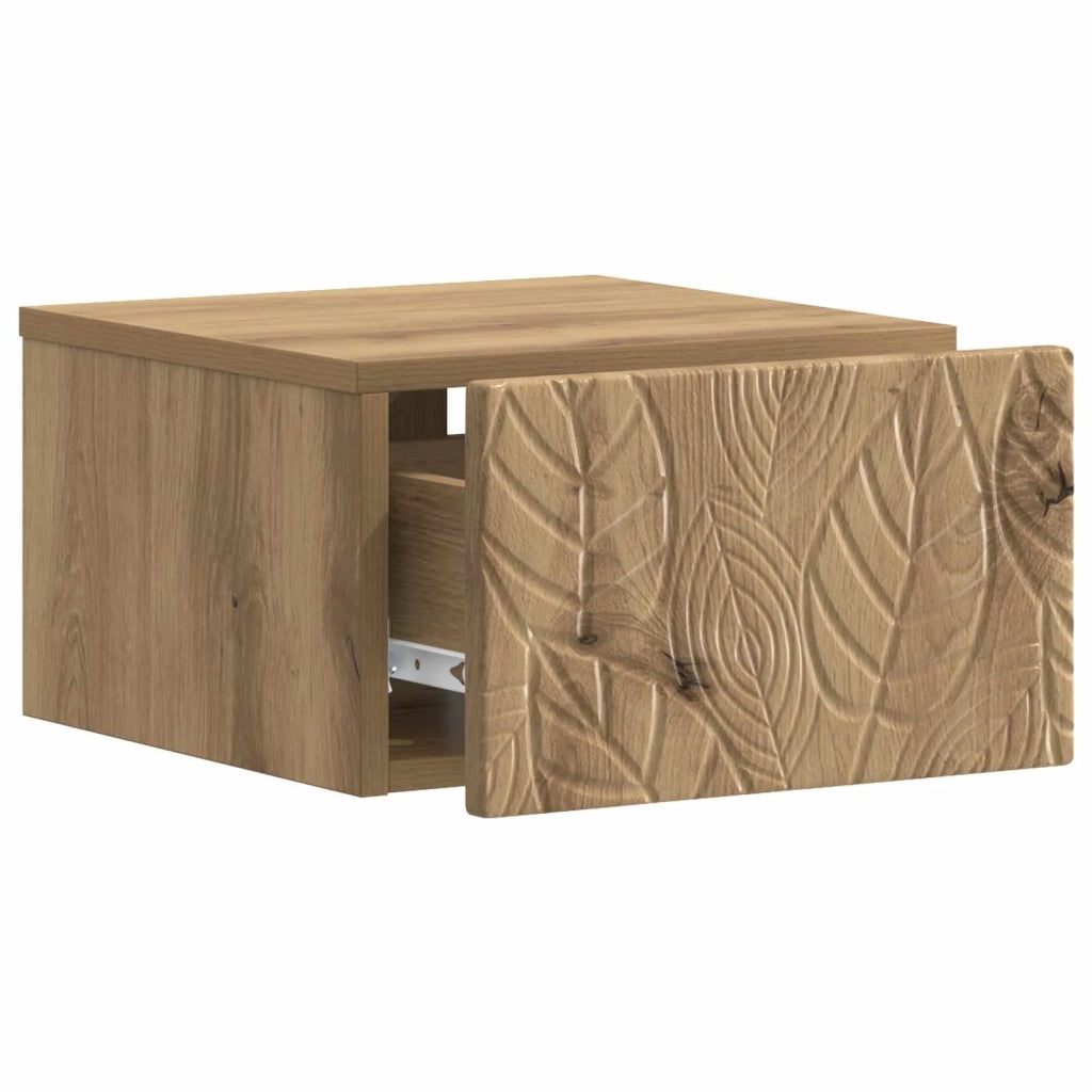 Mobiletto da notte a muro Rovere Artigianale 49 x 34,5 x 20 cm 898803