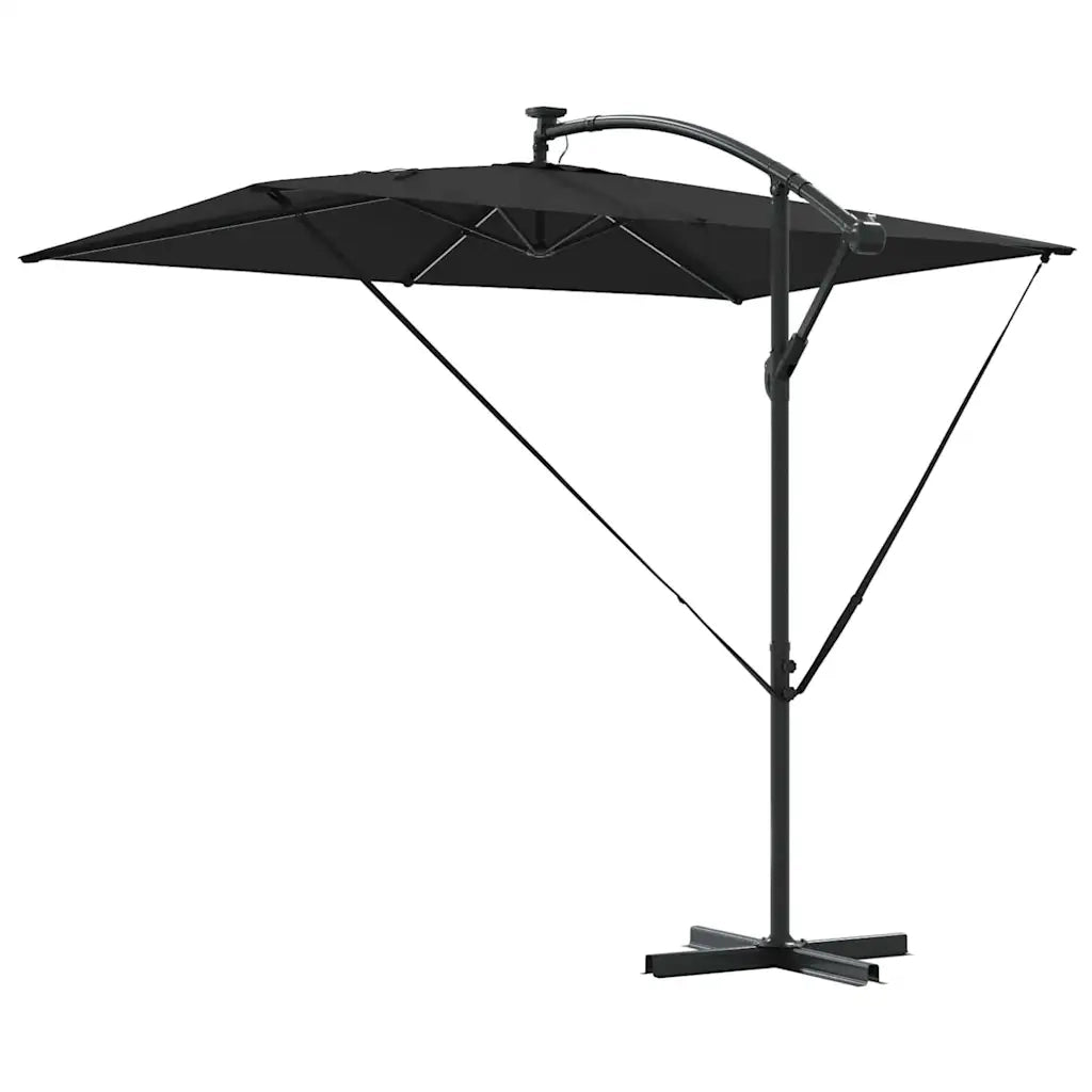 Ombrellone Nero 294 x 200 x 270 cm Poliestere e Alluminio 42003395
