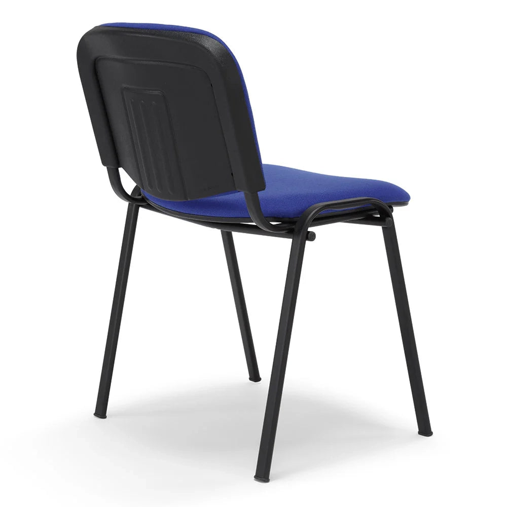 Sedia da Ufficio, Sala d’attesa e Studio Professionale MADE IN ITALY Kenya, struttura robusta in metallo seduta e schienale imbottito, colore Blu