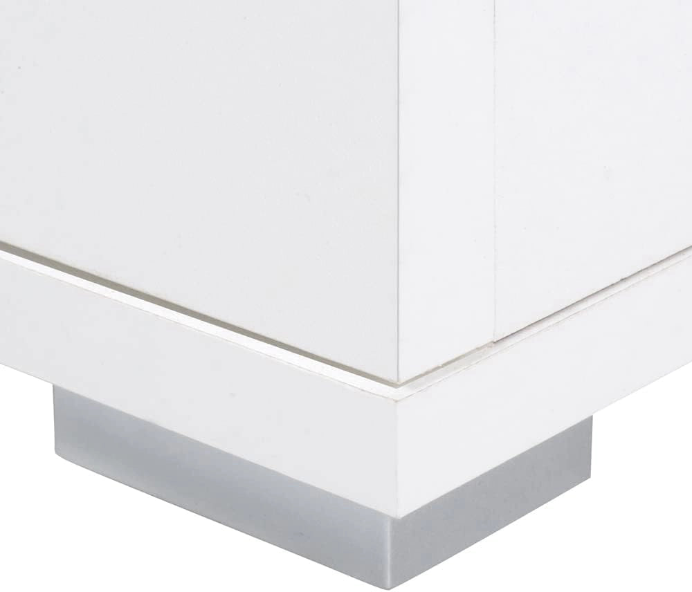 ® Cassettiera Alba 2 Ante con Ripiani 71x74x35cm Comò Armadietto Ufficio Mobiletto Bianco