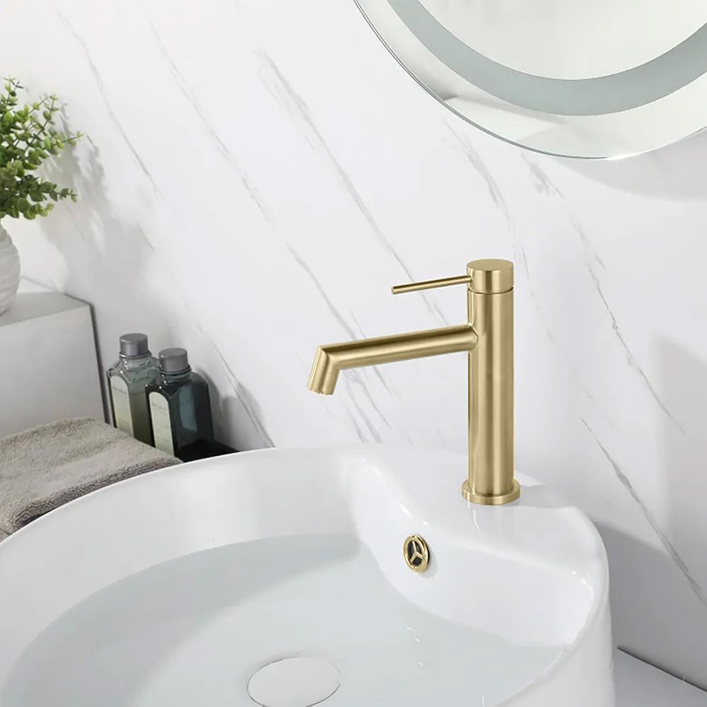 Rubinetto Da Lavabo Rea Foss Gold Brush Low