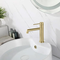 Rubinetto Da Lavabo Rea Foss Gold Brush Low