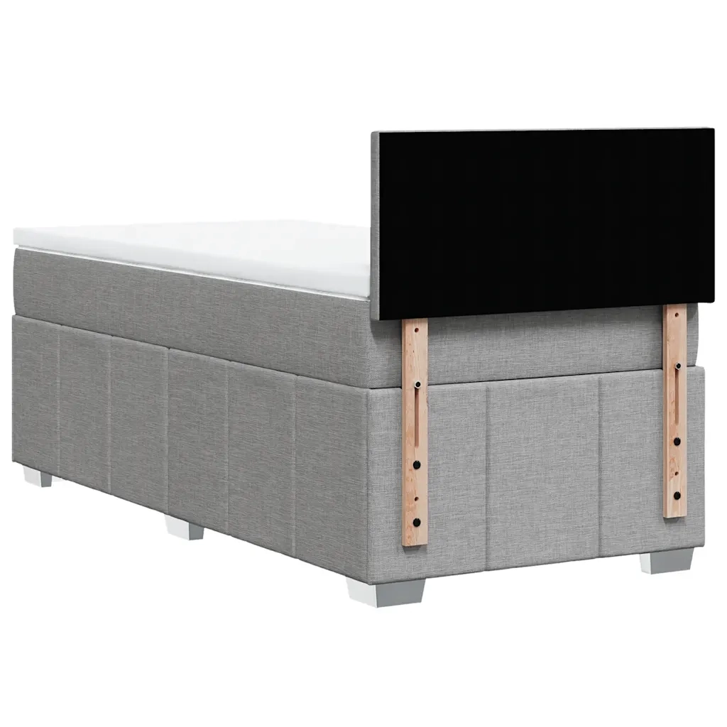 Giroletto a Molle con Materasso Grigio Chiaro 80x200 cm Tessuto 3286888