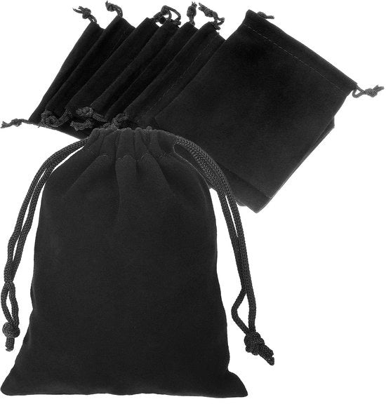 Set di sacchetti in velluto 20 pezzi - Sacchetti con cordoncino - 8 x 10 cm - Materiale morbido - Confezione regalo - Protezione per accessori - Borsa in velluto