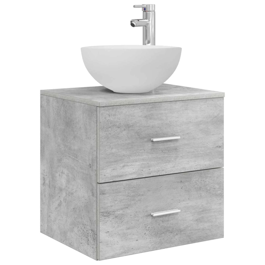 Set di mobili per il bagno 5 pcs Grigio Cemento 3406730