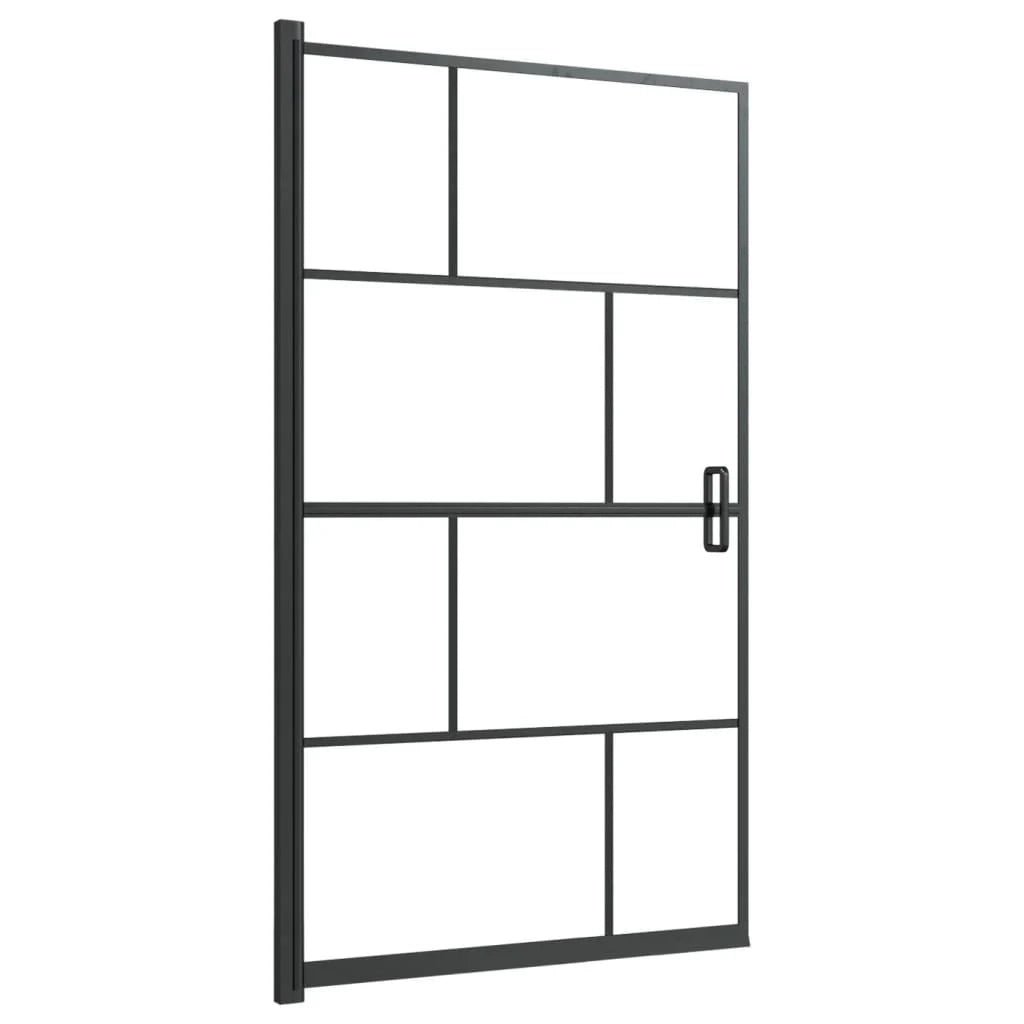 Box doccia parete divisoria per vasca parete divisoria per doccia box doccia per vasca accessorio per il bagno arredamento per la casa ESG 80 x 140 cm nero 02_0002022