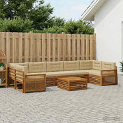 Set di divani da esterno 8 pz Naturale e Beige 3383151