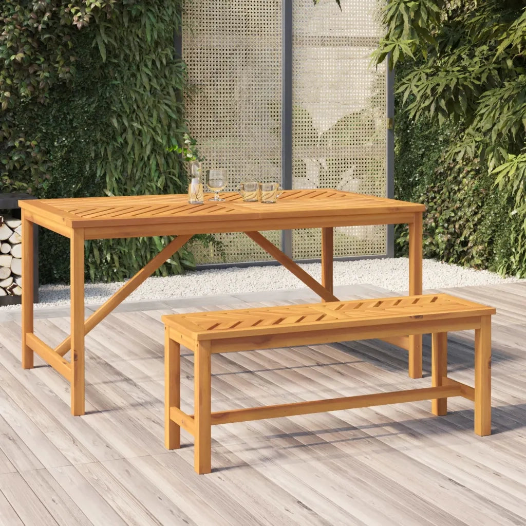 Panchina da Giardino | Panca da Giardino 110 cm in Legno Massello di Acacia