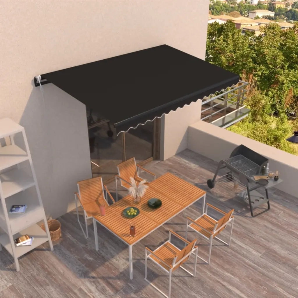 Tenda da Sole Retrattile Automatica 400x350 cm Antracite 3069189