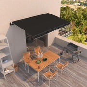 Tenda da Sole Retrattile Automatica 400x350 cm Antracite 3069189