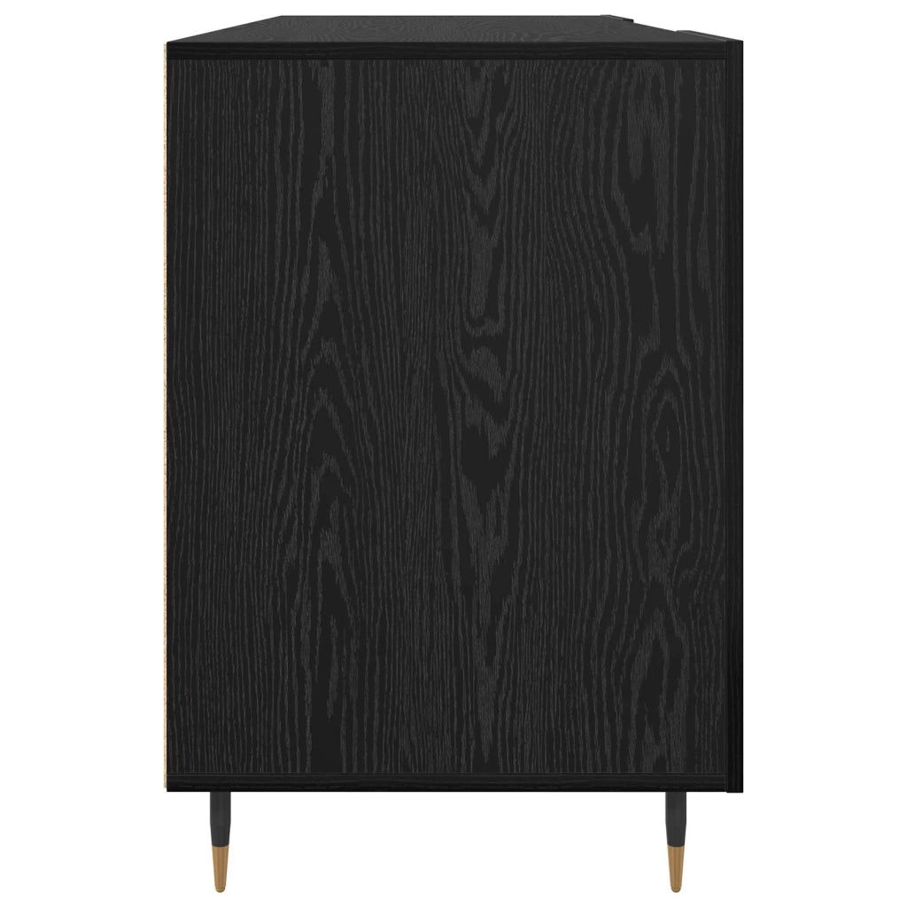 Scrivania Rovere nero 140 x 50 x 75 cm Legno multistrato 879524