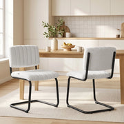 SEDIE da pranzo Freischwinger Set da 2 pezzi 48x55x76 cm Crema