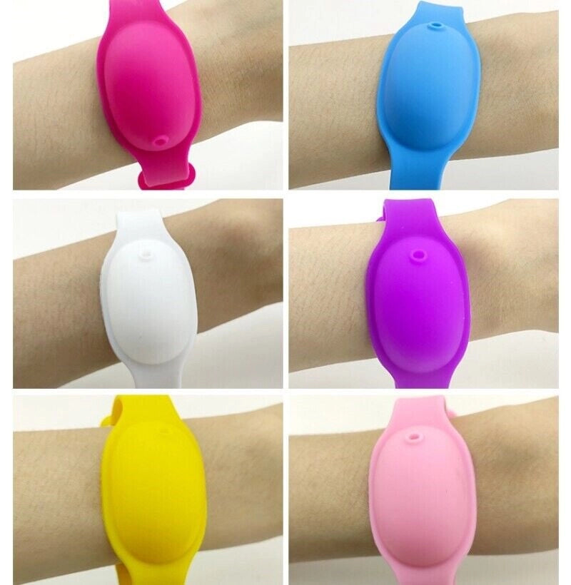 Dispenser Bracciale porta gel disinfettante 6ml unisex uomo donna bambino