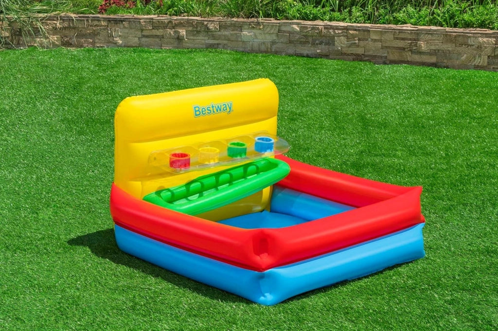 BESTWAY PISCINA CON PALLINE SORT 'N PLAY GIOCO EDUCATIVO 104X94X60 CM CON PALLINE 15 PZ GONFIABILE