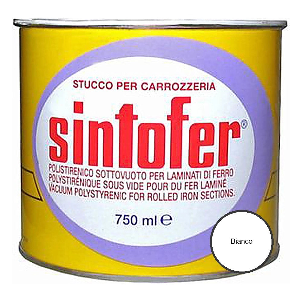 Stucco sintofer per ferro bicomponente poliestere 750 ml *** colore- bianco, confezione 1