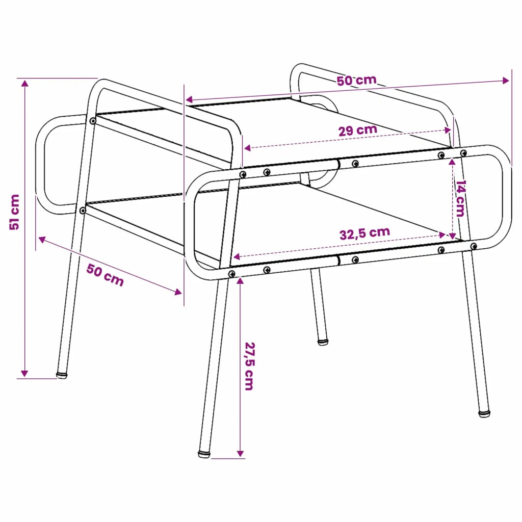 Tavolino da salotto Legno antico 50 x 50 x 51 cm 8007754