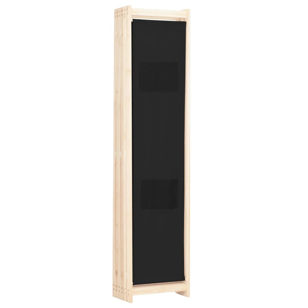 Divisorio divisorio mobile decorativo 6 pannelli nero 240 x 170 x 4 cm tessuto 0802094