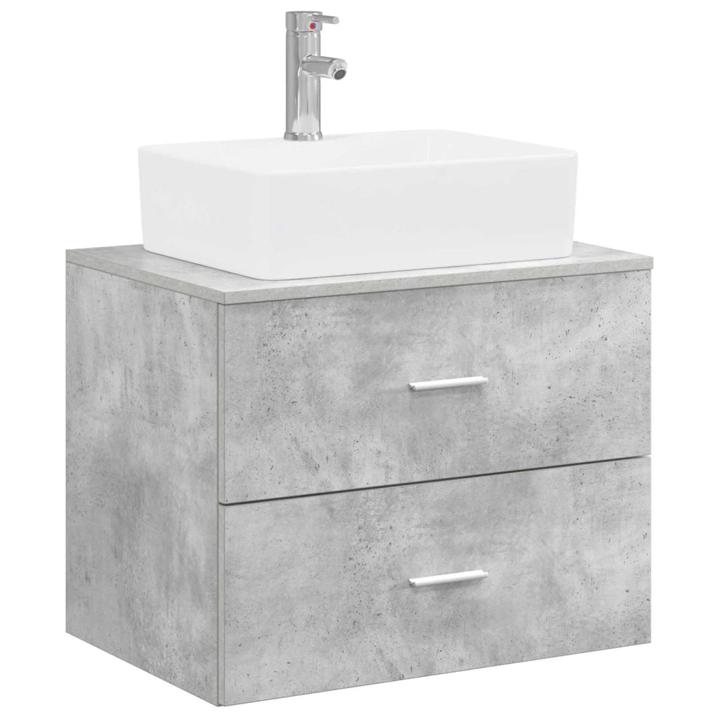 Set di mobili per il bagno Grigio Cemento Legno ingegnerizzato 3404385
