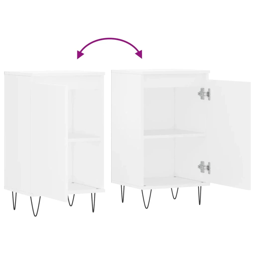 Buffet credenza cassettiera armadio mobile contenitore organizer per cucina soggiorno salotti set da 2 40 x 35 x 70 cm legno ingegnerizzato nero 02_0036659