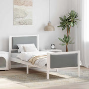 Struttura del letto Grigio chiaro 80 x 200 cm Tessuto