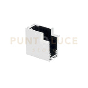 CONNETTORE ANGOLARE VERTICALE INTERNO BIANCO PER BINARIO DAVINCI A INCASSO 5,5X4,2X3,9CM