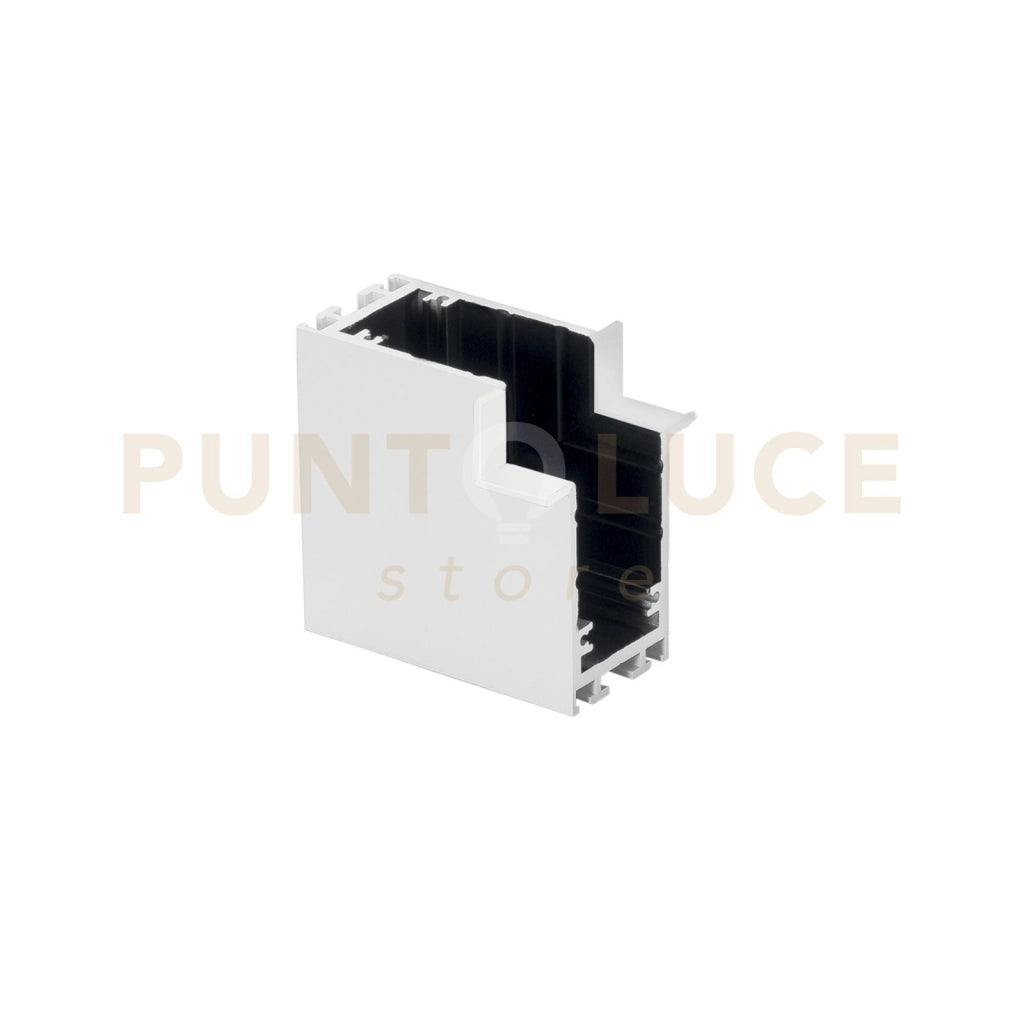 CONNETTORE ANGOLARE VERTICALE INTERNO BIANCO PER BINARIO DAVINCI A INCASSO 5,5X4,2X3,9CM