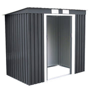 Casetta da giardino per gli utensili 213x130x173cm in lamiera d'acciaio Grigio-Casette da giardino