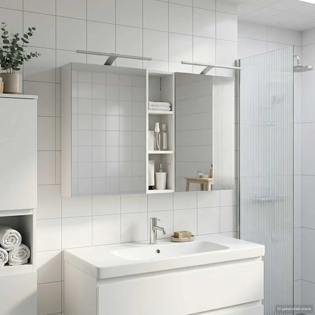 Set di Armadi da Bagno con lo scaffale 3 pcs 120 x 14,5 x 70 cm 3403752
