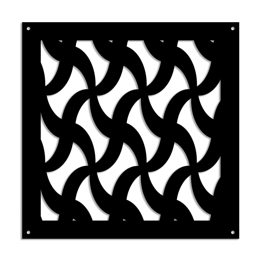 NINJA - Pannello in PVC traforato - Parasole Colore: nero, Misura: 73x73 cm