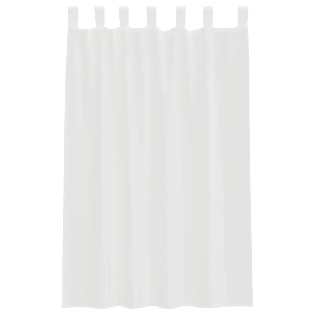 Tende in Voile con Passanti 2 pz Bianco 140x175 cm