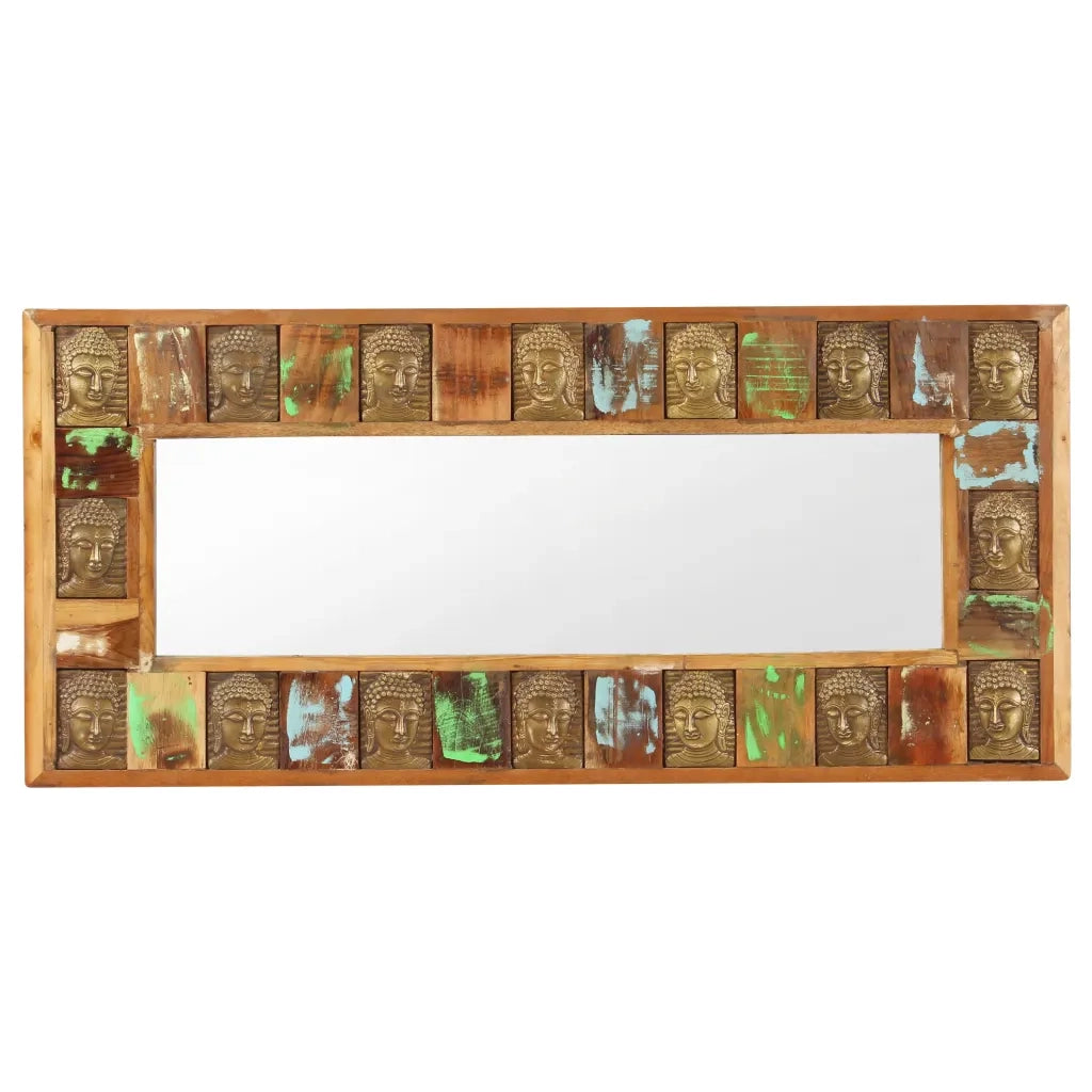 Specchio Decorato con Buddha 110x50 cm in Massello di Recupero cod mxl 59819