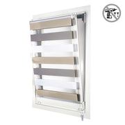 Tenda a Rullo giorno / notte installazione senza foratura EasyFix Bianco-grigio-beige 90x180 cm