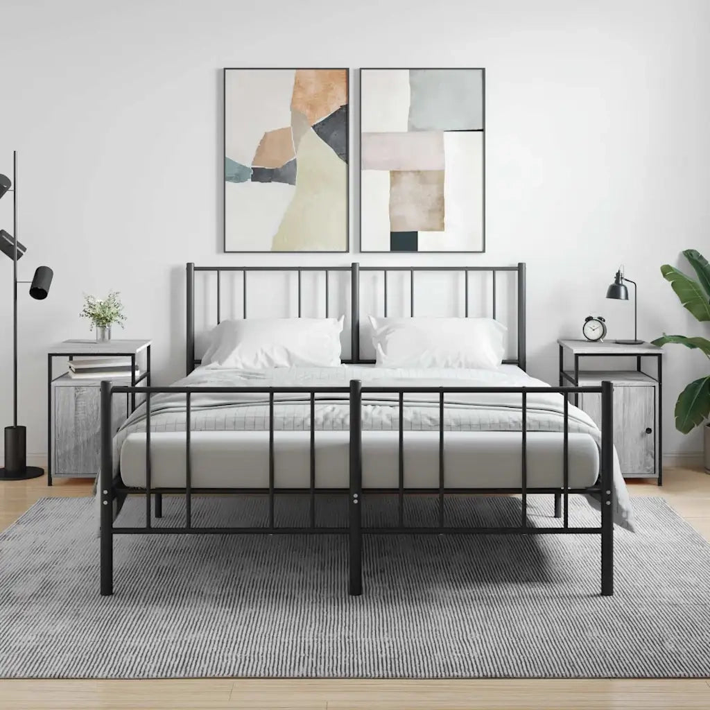 Comodini 2 pz-Set di 2 Tavolino da notte Grigio Sonoma 40x42x60 cm in Legno Multistrato 896233