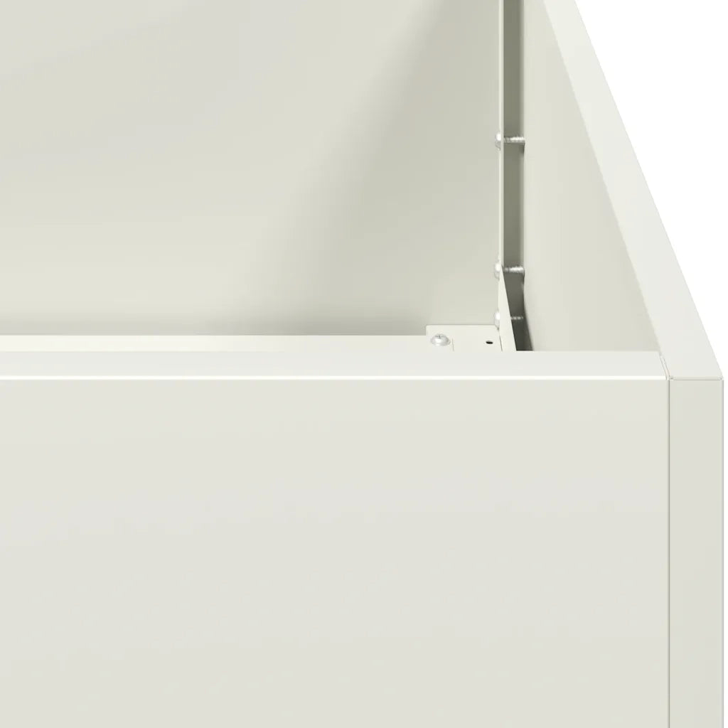 Fioriera Bianca 80x80x40 cm in Acciaio Laminato a Freddo 860739