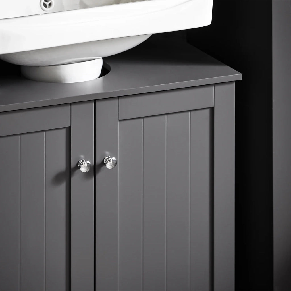 Mobile Sottolavabo Per Bagno Con 2 Ante L60*P30*A60 Cm, BZR18-II-DG SoBuy