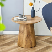 Tavolino rotondo 50x50x48 cm; portata fino a 120 kg; in MDF; naturale