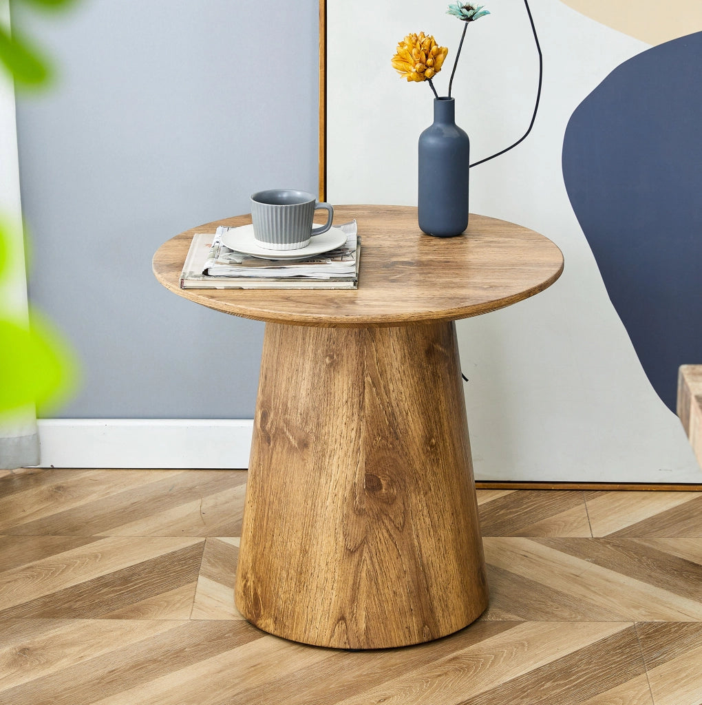 Tavolino rotondo 50x50x48 cm; portata fino a 120 kg; in MDF; naturale